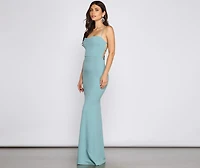 Claudette Formal Lace-Up Mermaid Dress
