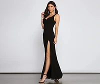 Layla Sleeveless High-Slit Formal Dress