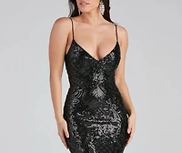 Serena Sequin Mesh Mermaid Dress