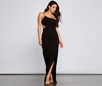 Francesca Formal One Shoulder Crepe Dress