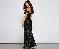 Willow Sequin Scroll Formal Dress