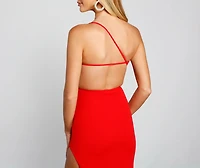 Alisha Asymmetrical One-Shoulder Formal Dress