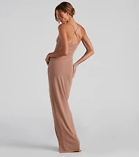 Tiffany Sleeveless High Slit Formal Dress