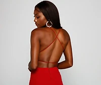 Jolie Formal High Slit A-Line Dress