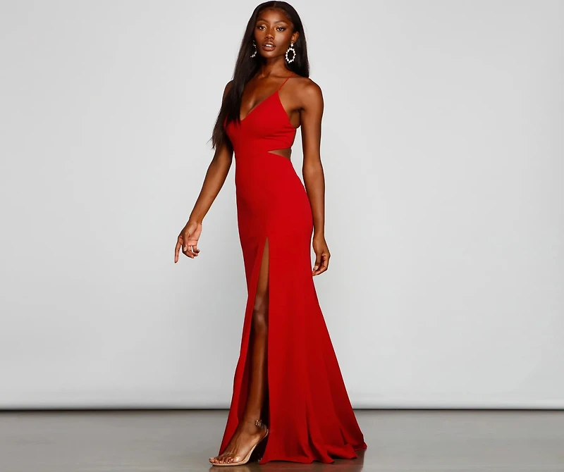 Jolie Formal High Slit A-Line Dress