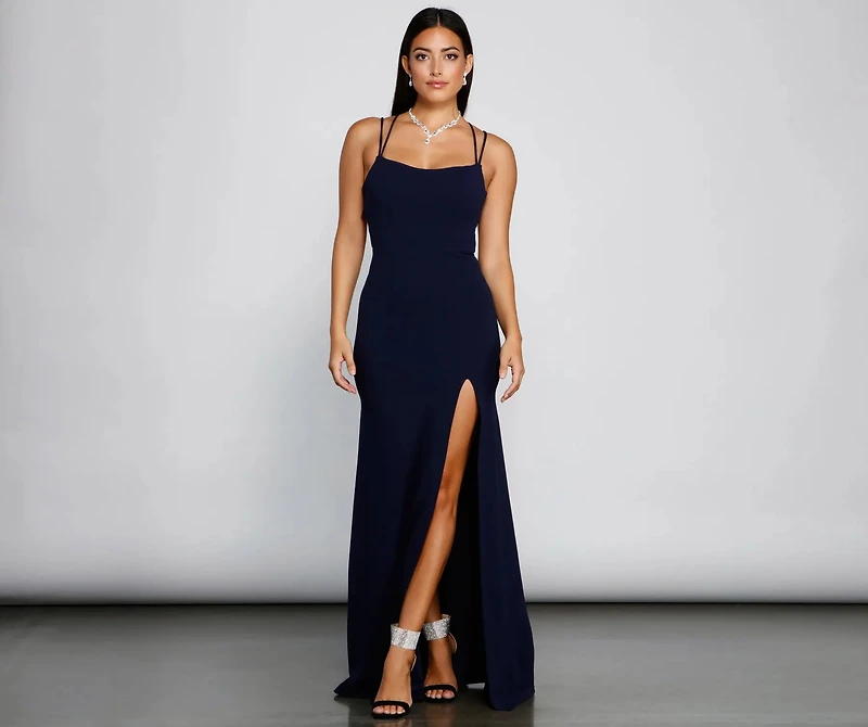 Jaelynn Formal Open Back A-Line Dress