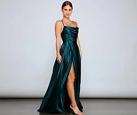 Marixa Formal Lace-Up A-Line Dress