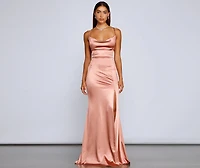 Bristol Formal Satin Lace-Up Dress