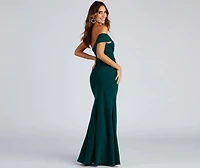 Susana Asymmetric Off-Shoulder Mermaid Dress