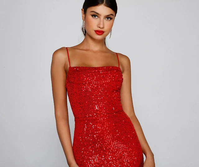 fatima sequin cowl neck bodycon formal dress Fatima Sequin Cowl Neck Bodycon Formal Dress