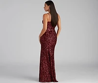 Lyla Formal One-Shoulder Sequin Dress