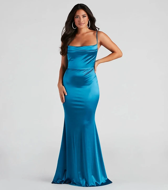 nahla formal satin mermaid dress Windsor Nahla Formal Satin Mermaid Dress