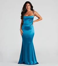 Nahla Formal Satin Mermaid Dress