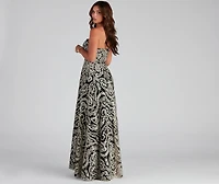 Filippa Formal Embroidered Sleeveless Dress