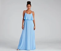 Mailyn Chiffon Ruffled Formal Dress