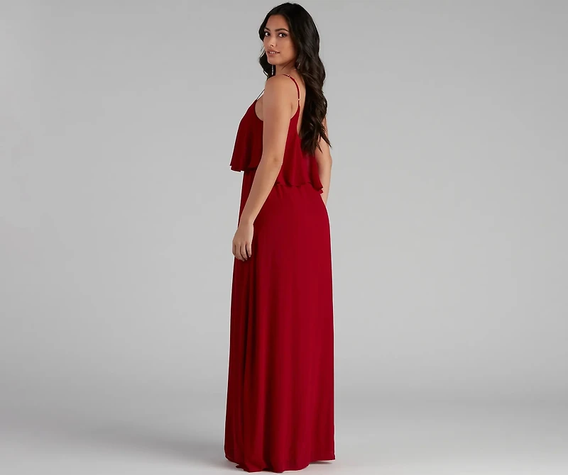 Mailyn Chiffon Ruffled Formal Dress