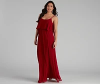 Mailyn Chiffon Ruffled Formal Dress