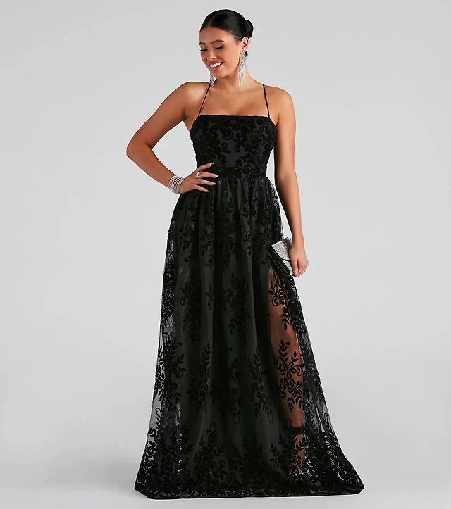desiree formal flocked mesh dress Windsor at Foxvalley Mall in Aurora, IL Women's Sizing Chart