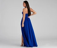 Sonia Formal Halter Cutout Chiffon Long Dress