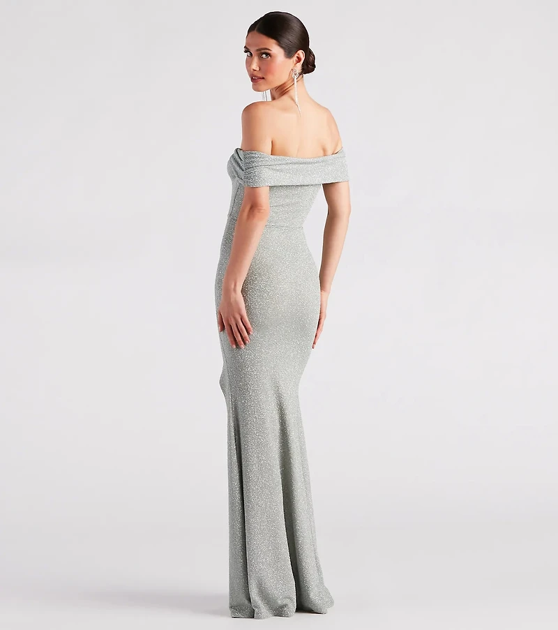 Meryl Formal Glitter Column Dress