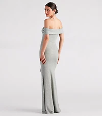 Meryl Formal Glitter Column Dress