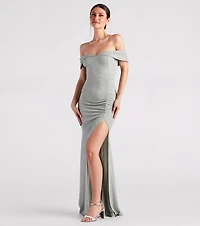 Meryl Formal Glitter Column Dress