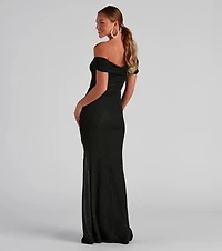Meryl Formal Glitter Column Dress