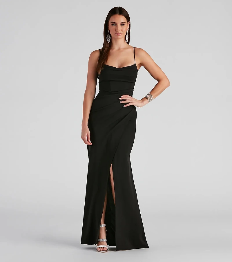 tillie formal corset crepe dress Tillie Formal Corset Crepe Dress
