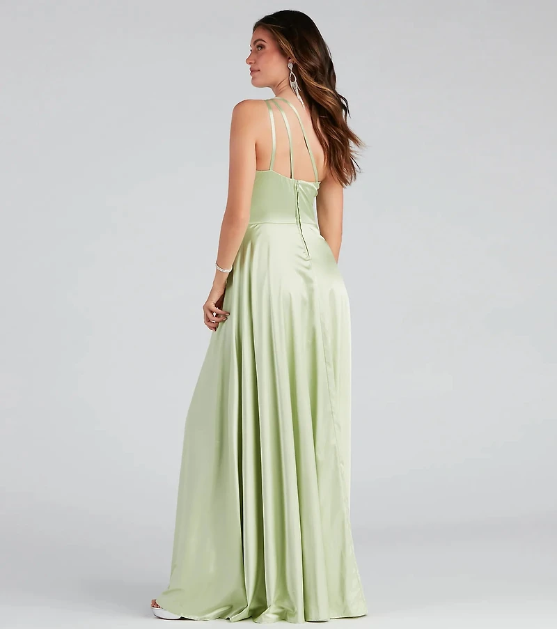 Dorothy Formal Satin A-Line Dress