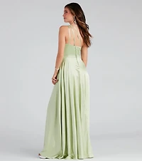 Dorothy Formal Satin A-Line Dress