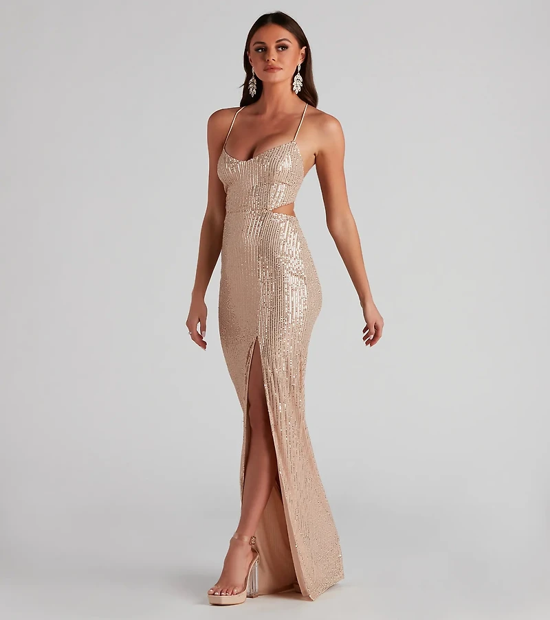 Annie Formal Sequin Long Dress