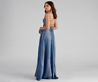 Eliana Glitter A-Line Dress