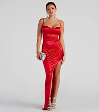Berenice Formal Satin Corset Dress