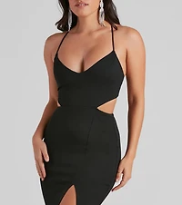 Ara Formal Lace Up Crepe Dress