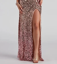 Lauren Formal Sequin Ombre Dress
