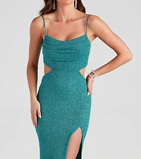 Victoria Formal Glitter Long Dress