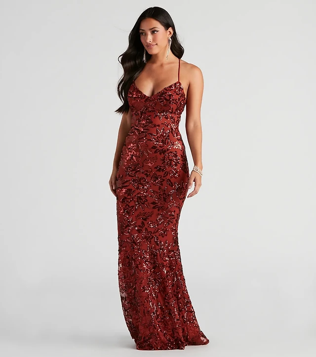 priya formal iridescent sequin scroll dress Windsor Priya Formal Iridescent Sequin Scroll Dress at CoolSprings Galleria in Franklin, TN