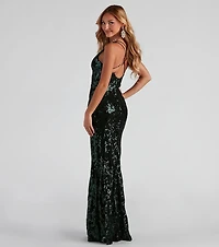 Abby Formal Sequin Strappy Dress