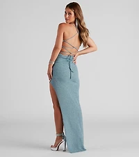 Gloria Formal Glitter Long Dress