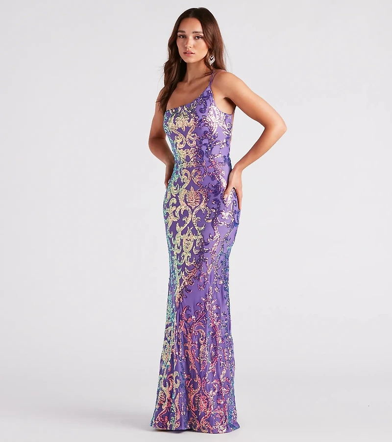 Eleanor Formal Sequin One Shoulder Dress