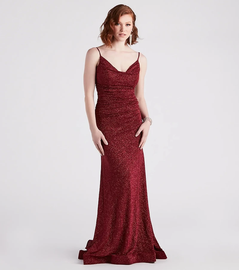 Shay Formal Lurex Glitter Dress