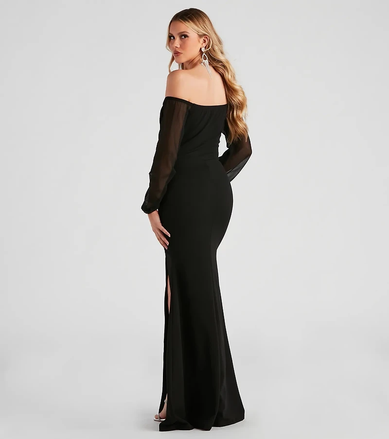 Raegan Formal Crepe Long Dress