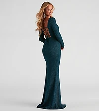 Kristen Formal Glitter Lace-Up Dress