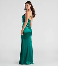 Eva Formal Satin Mermaid Dress