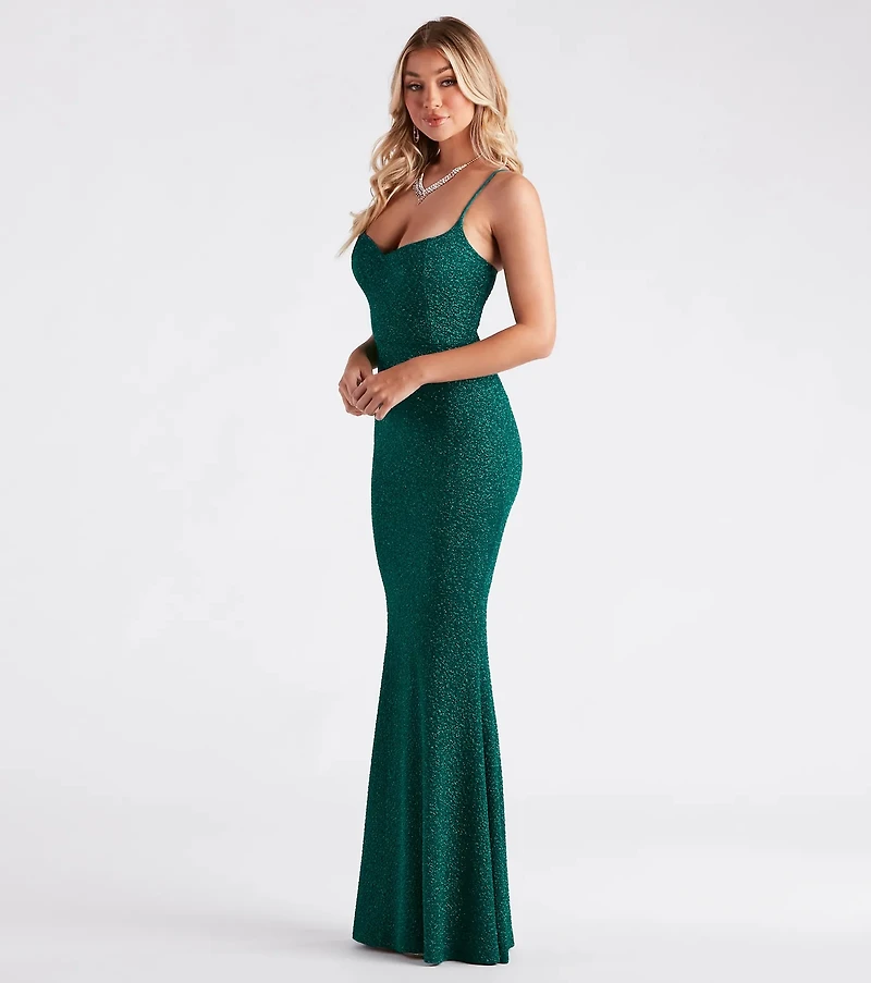 Ainsley Glittering Evening Gown