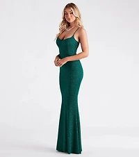 Ainsley Glittering Evening Gown