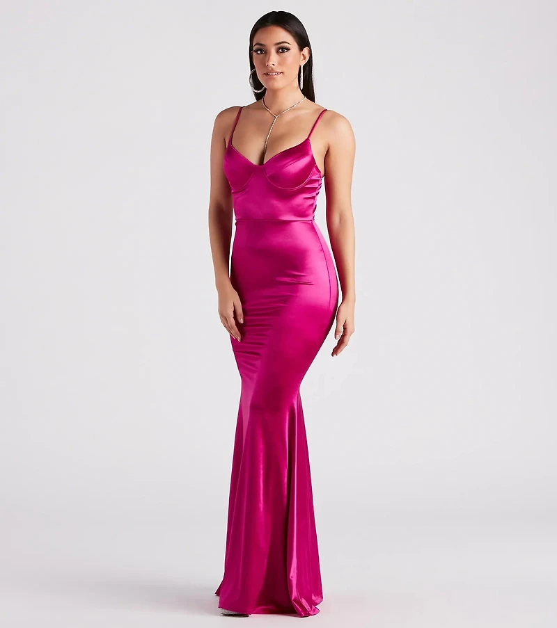 Penny Satin A-Line Formal Dress