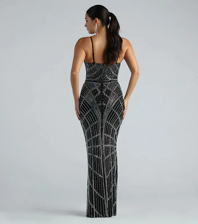 Windsor Aubrie Formal Rhinestone And Pearl Mesh Long Dress at Hamilton Place in Chattanooga, TN Windsor Aubrie Formal Rhinestone And Pearl Mesh Long Dress at Hamilton Place in Chattanooga, TN