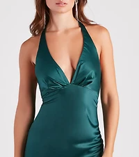 Candace Formal Satin Low Back Mermaid Dress