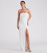 Whittney Formal Crepe A-Line Dress